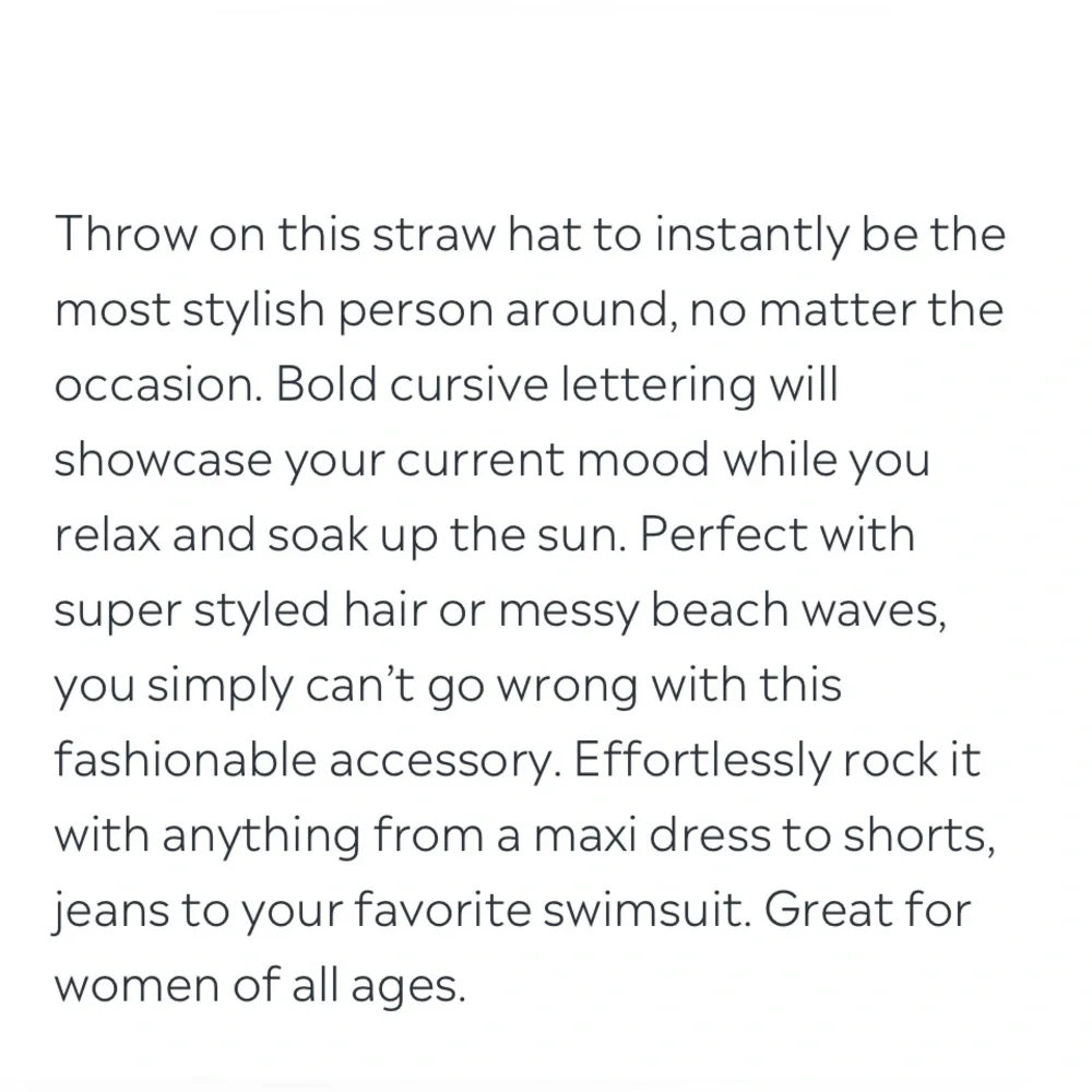 BRIDE STRAW HAT   NWT